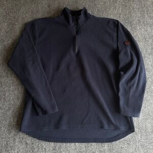 OLD NAVY Mens Navy Blue Fleece Quarter Zip Pullover Sweatshirt XXL